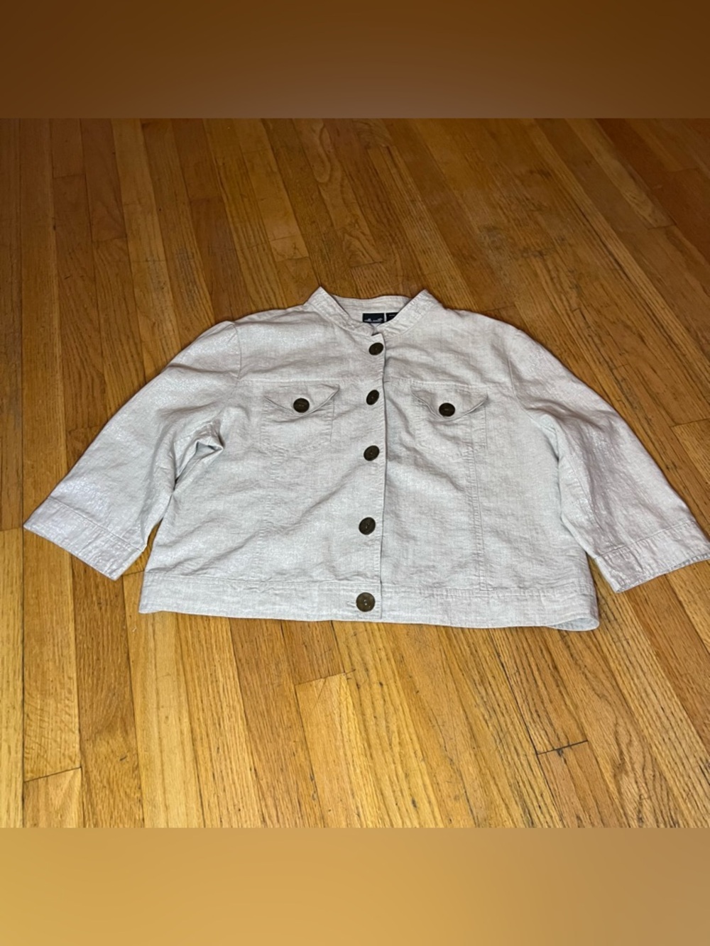 Willi Smith Light Beige Linen-Blend Jacket
